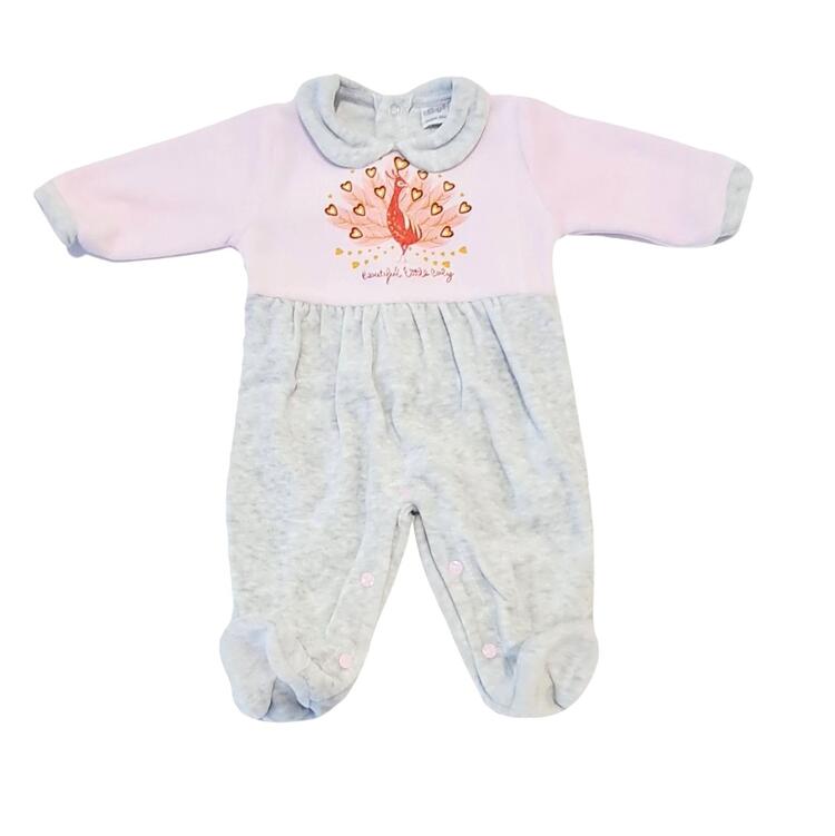 NEWBORN'S WHOLE CHENILLE ROMPER WITH ELLEPI FOOT BQ3334 MA Ellepi